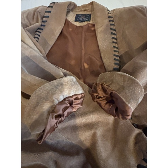 The Limited Collection Leather Jacket Womens L Brown Western Blazer Whipstitch - Picture 13 of 15